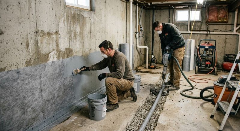 Basement Seepage Repair in Fredericksburg, VA