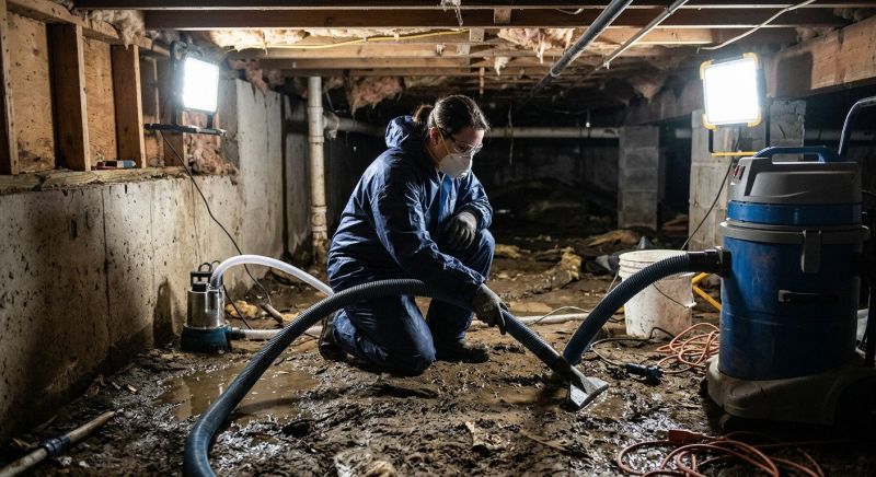 Crawlspace Water Cleanup in Gilbert, AZ
